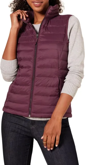 Amazon Essentials Women's Lightweight Water-Resistant Packable Puffer Vest