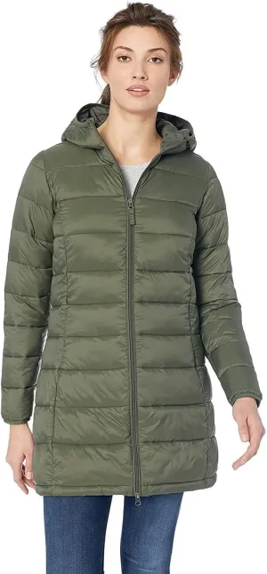Amazon Essentials Women's Regular-Fit Lightweight Water-Resistant Packable Hooded Puffer Coat (Available in Plus Size)