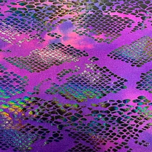 Anaconda Snake Nylon Spandex Tricot Hologram Fabric | Spandex Palace