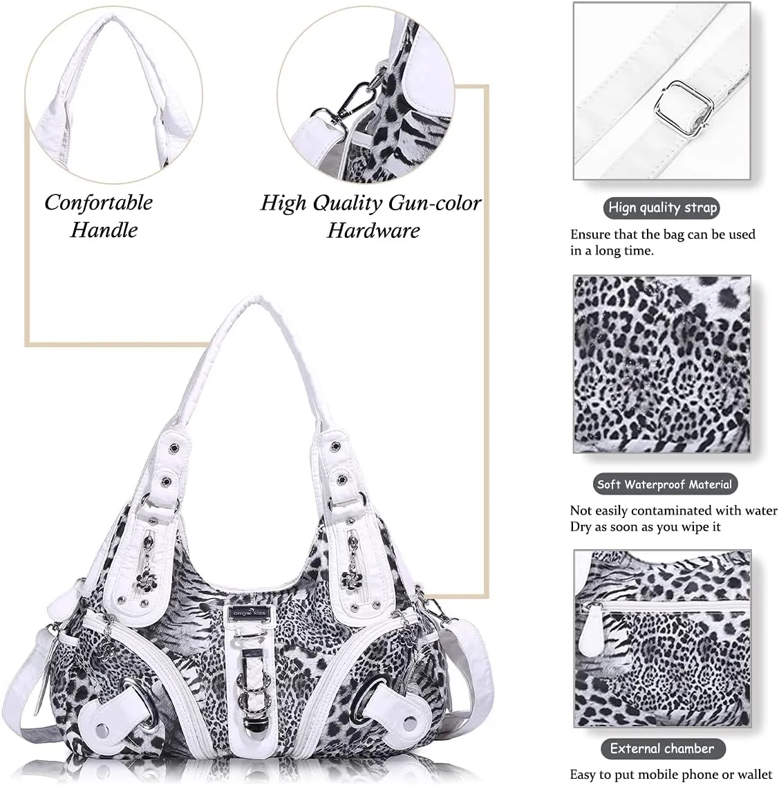 Angelkiss Hobo Purses and handbags for Women Satchel Handbag Women Purses Large Daily Shoulder Bags