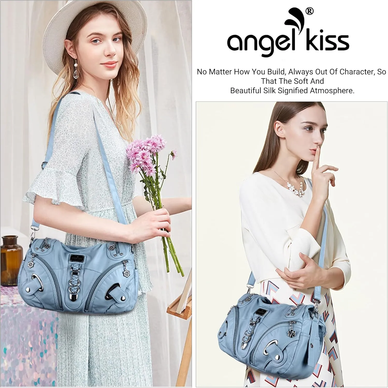 Angelkiss Hobo Purses and handbags for Women Satchel Handbag Women Purses Large Daily Shoulder Bags