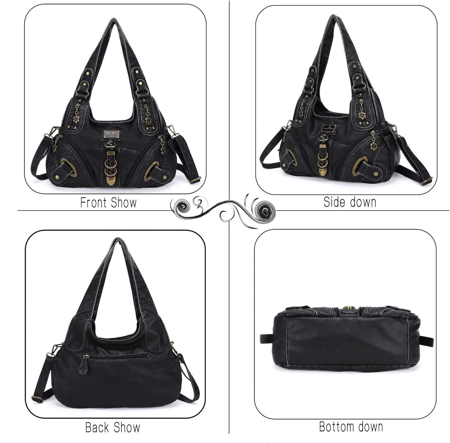 Angelkiss Hobo Purses and handbags for Women Satchel Handbag Women Purses Large Daily Shoulder Bags