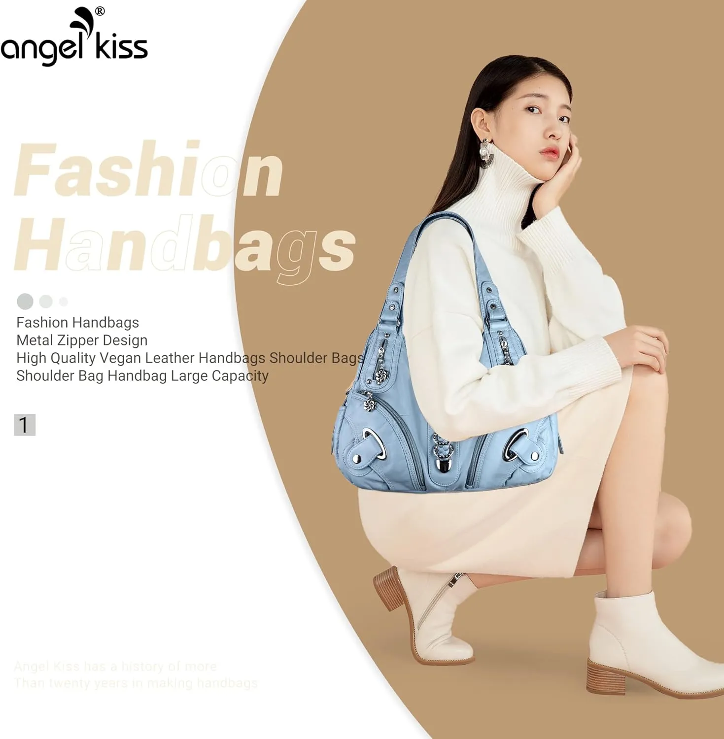 Angelkiss Hobo Purses and handbags for Women Satchel Handbag Women Purses Large Daily Shoulder Bags