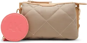 Anne Klein Ew Quilted Nylon Crossbody with Logo Web Strap