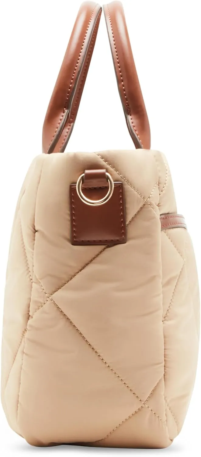 Anne Klein Ew Quilted Nylon Satchel with Pouch and Coin Case