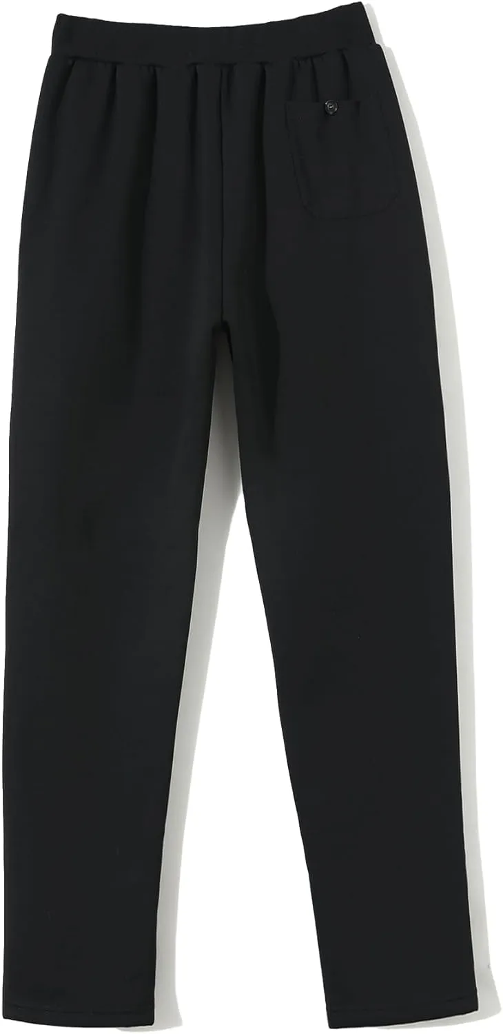 Aprsfn Men's Winter Thick Berber Fleece Sherpa Lined Active Sweatpants Brushed Jogger Pants