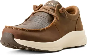 ARIAT Men's Buckeye, Distressed Brown/Dark Tan Crocodile Print, 12
