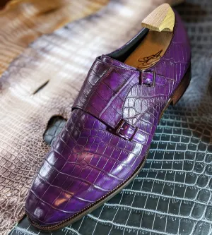 Ascot Double Monk - Purple Alligator