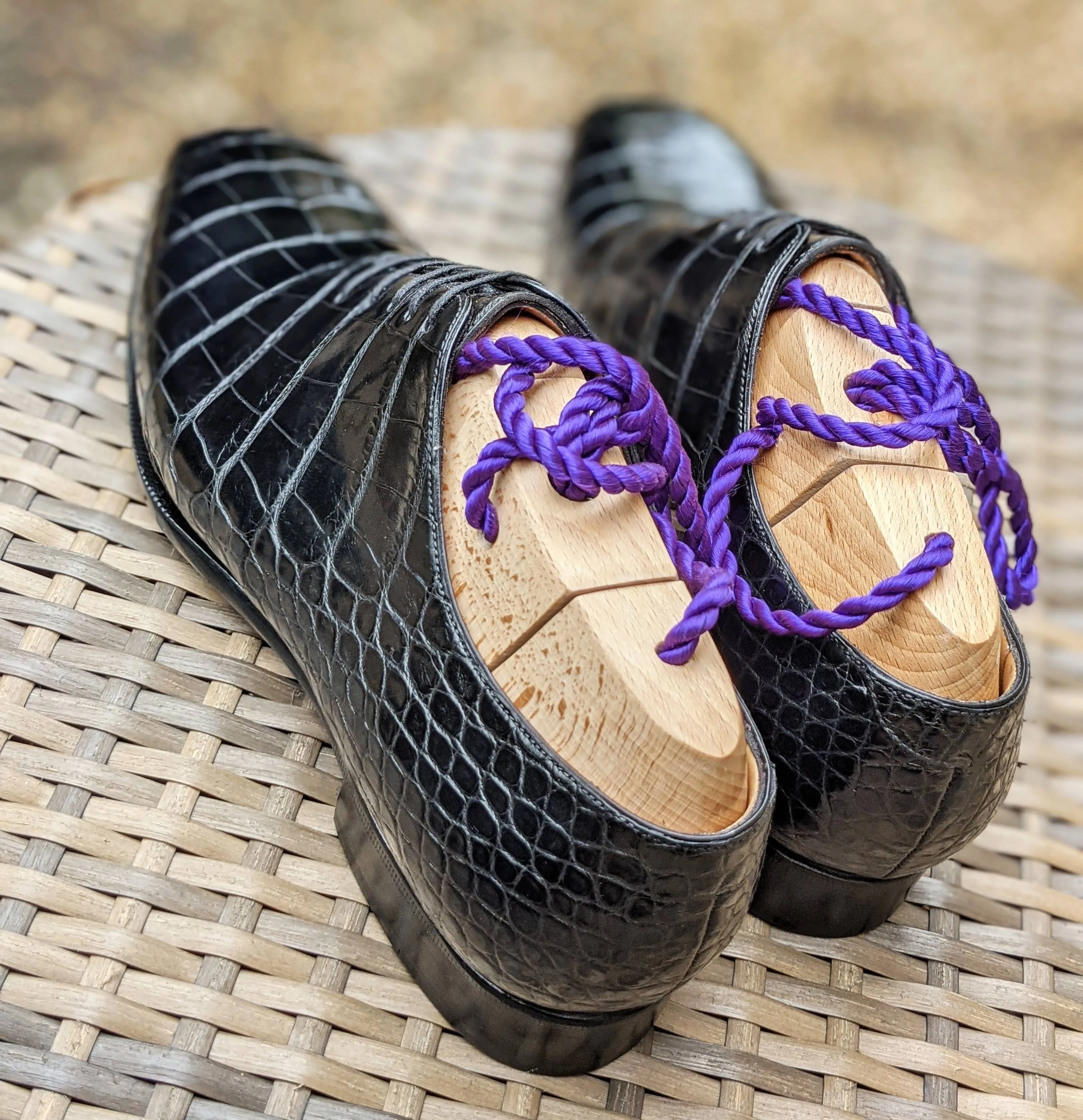 Ascot Wholecut - Black Crocodile