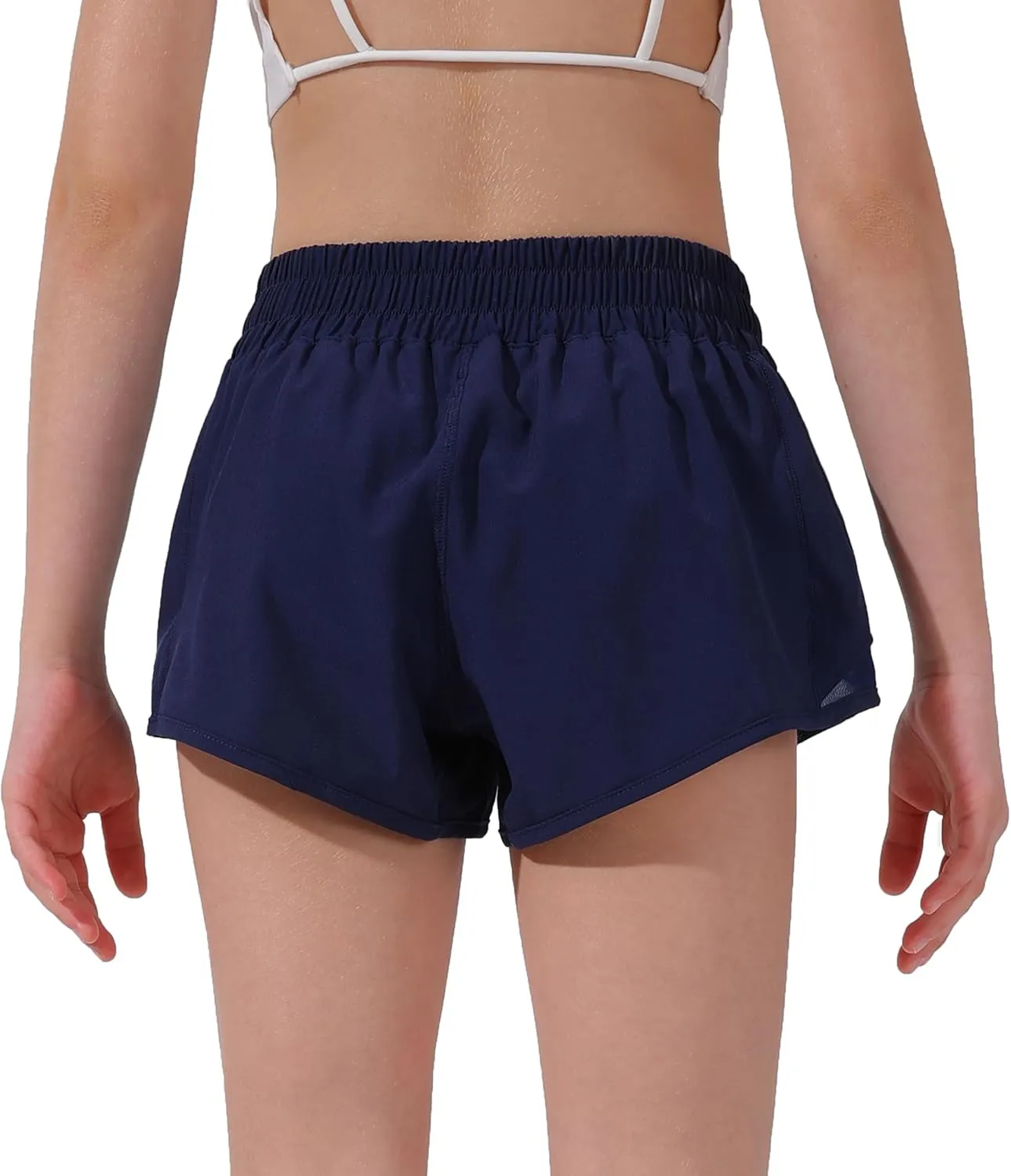 Aurefin Girls Athletic Shorts, Lightweight Running Shorts for Teen Girls Kids Sports Active Short with Zip Pocket and Elastic