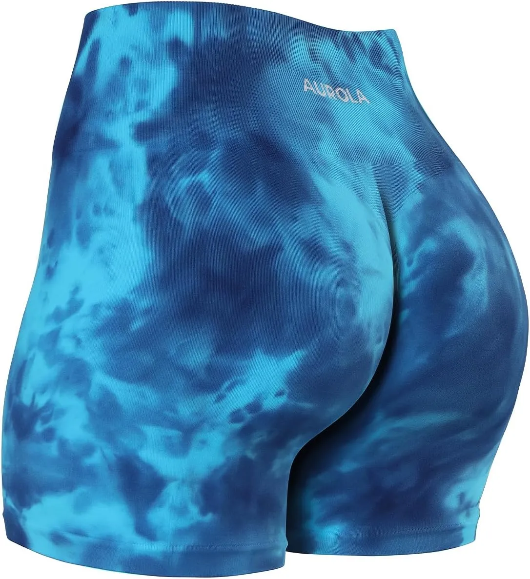 AUROLA Dream Tie Dye Workout Shorts for Women Seamless Scrunch Soft Active Shorts