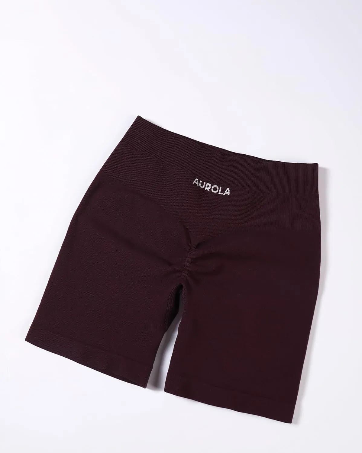 AUROLA Power Workout Shorts for Women Tummy Control Squat Proof Ribbed Thick Seamless Scrunch Active Short