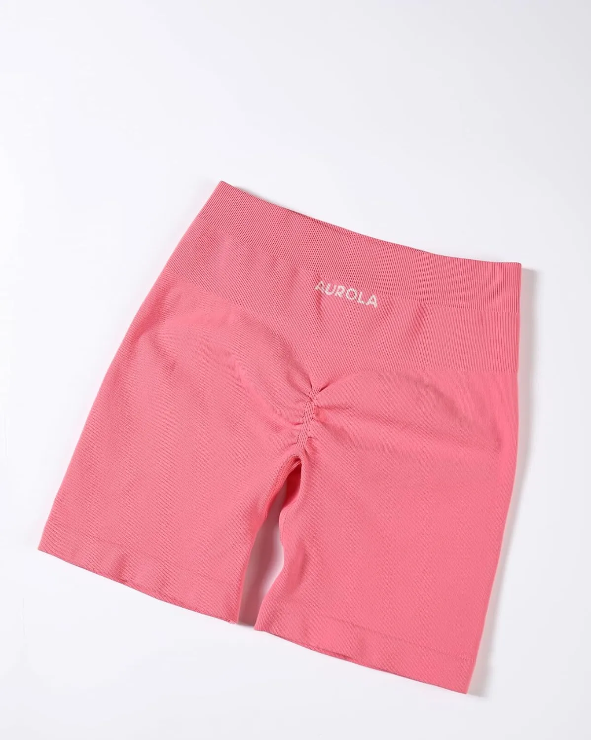 AUROLA Power Workout Shorts for Women Tummy Control Squat Proof Ribbed Thick Seamless Scrunch Active Short
