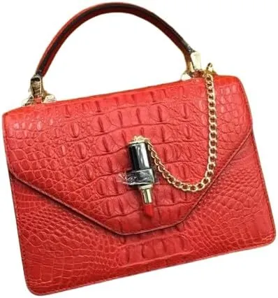 Authentic Real True Crocodile Skin Lady Purse Genuine Alligator Leather Women Single Cross Shoulder Bag Female Small Handbag