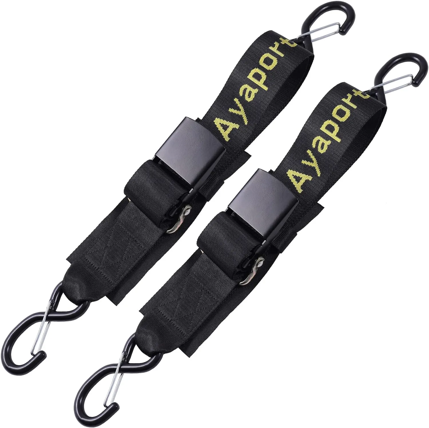 Ayaport Boat Tie Down Straps to Trailer Boat Transom Strap 4 feet x 2 inch Heavy Duty Nylon Kayak Canoe Jet Ski Bow and Stern Tie-Downs 2 Pack (2 inch x 4 feet)