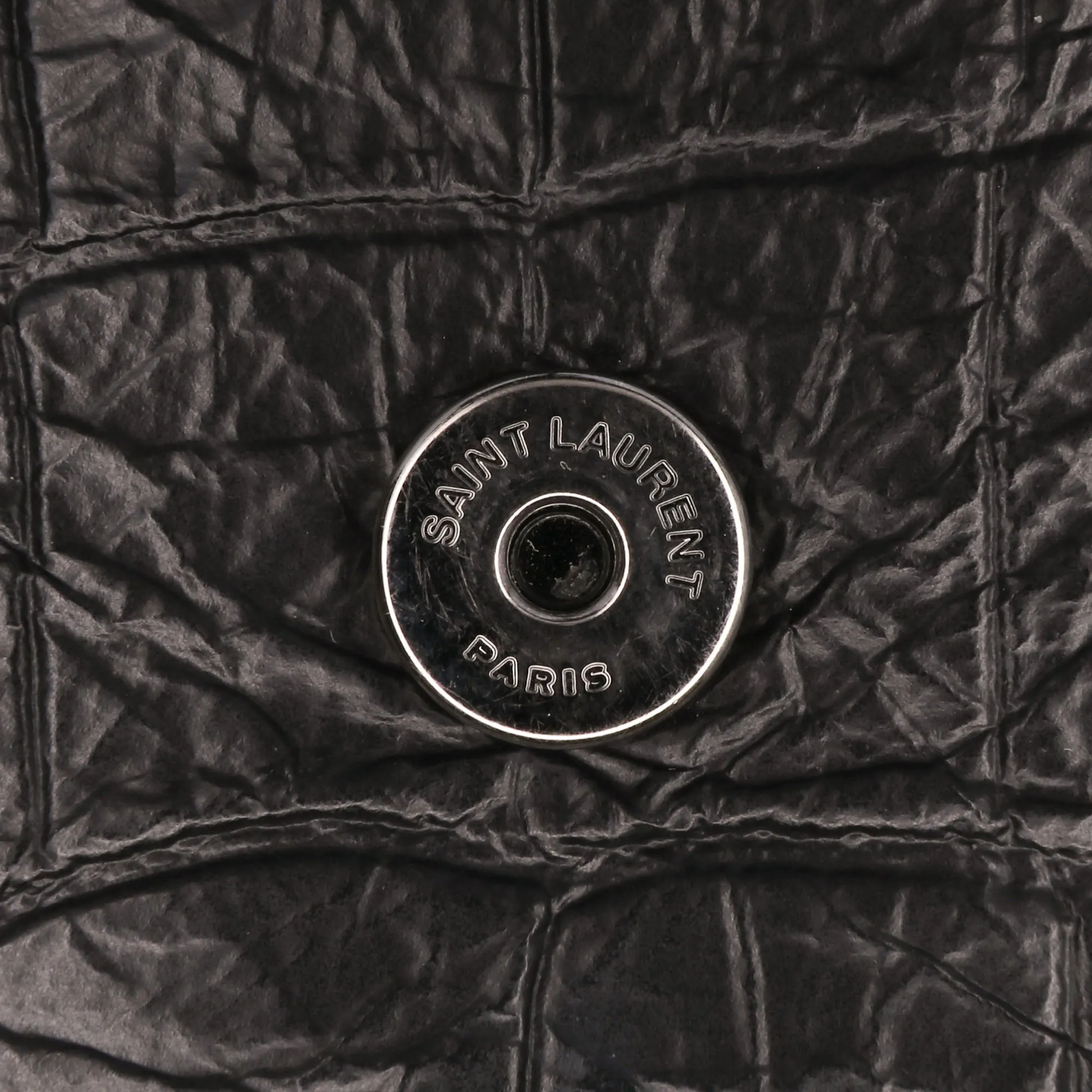 Baby Crocodile Embossed Leather Monogram Niki Shoulder Bag