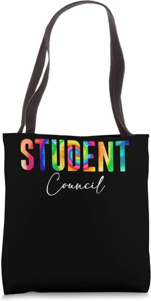 Back To School Student Council Retro tie dye Tote Bag