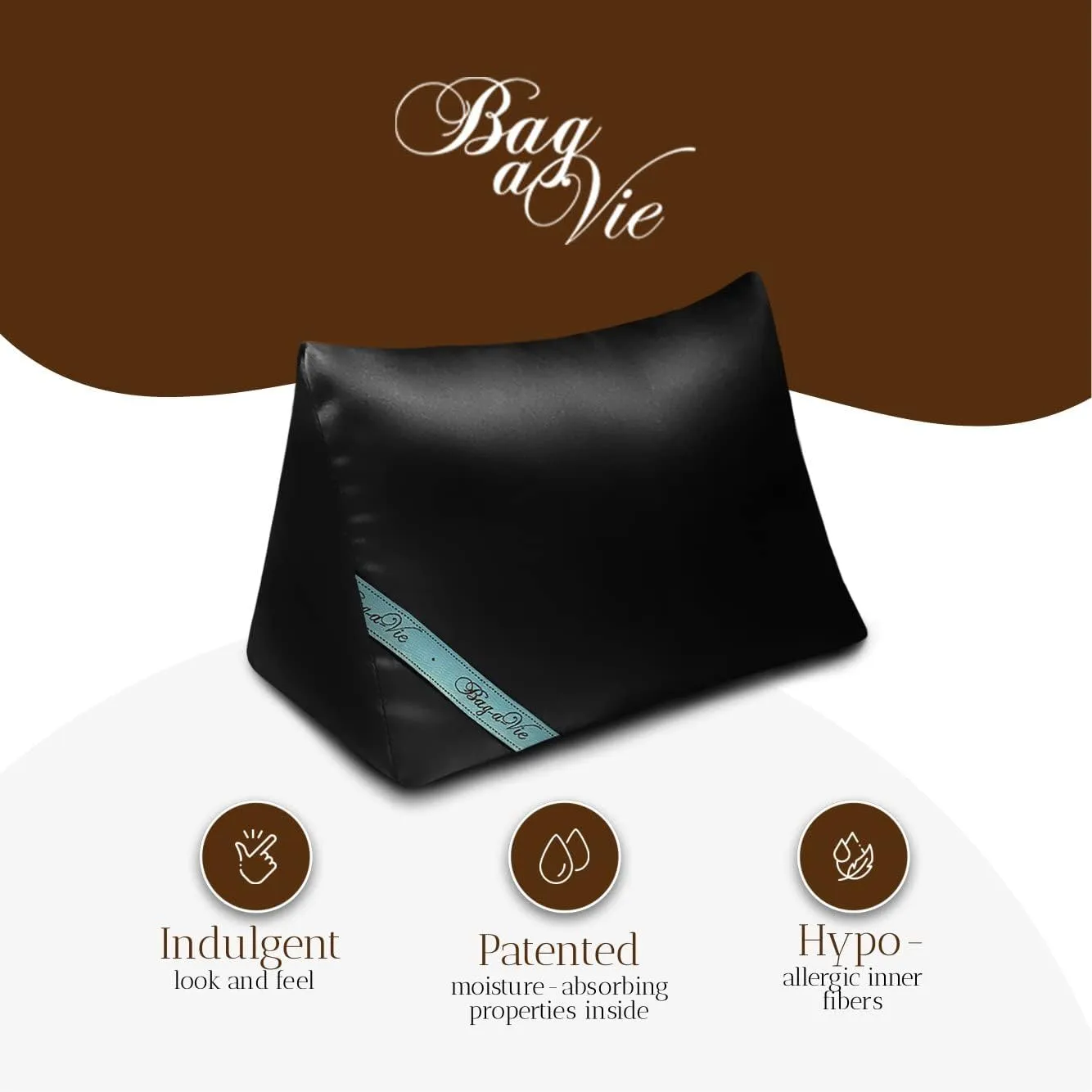 Bag-a-Vie Purse Shaper Pillow Insert - Black - Luxury Handbag Shaper Insert for Women's Purses - Handbag Custom Pillow Purse Accessories for Birkin 25