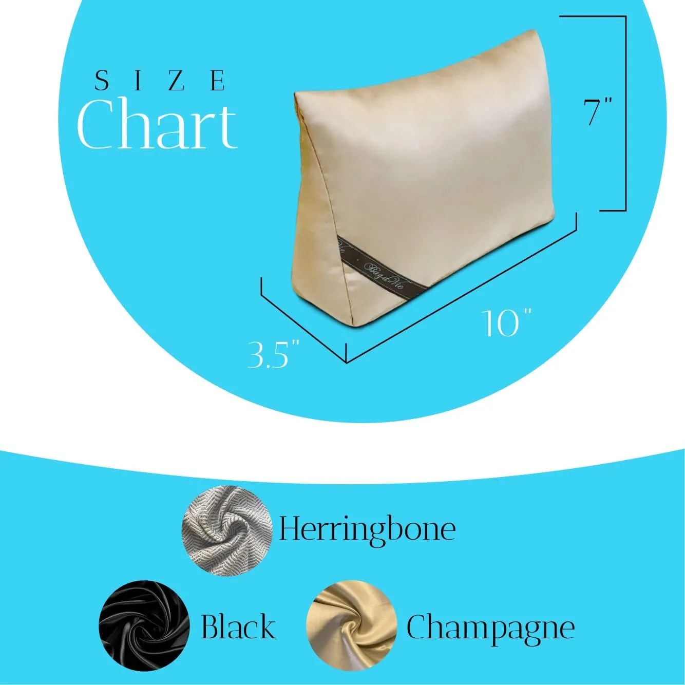Bag-a-Vie Purse Shaper Pillow Insert - Champagne - Luxury Handbag Shaper Insert for Women's Purses - Handbag Custom Pillow Purse Accessories for Kelly 32