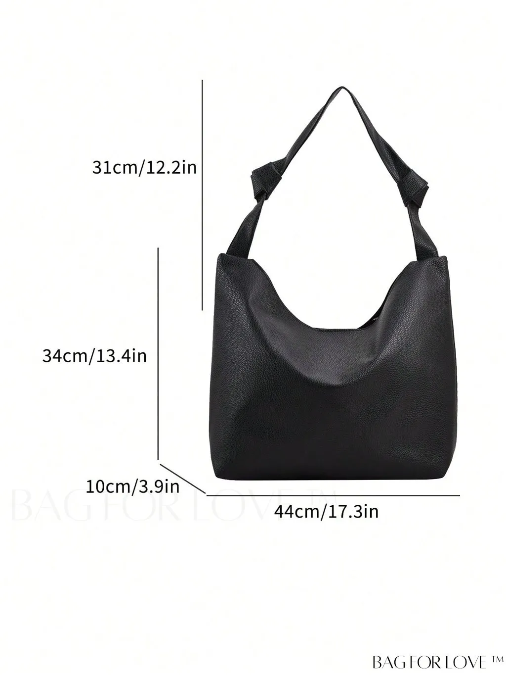 BagForLove - Black Hobo Bag: Sleek, Spacious, and Stylish