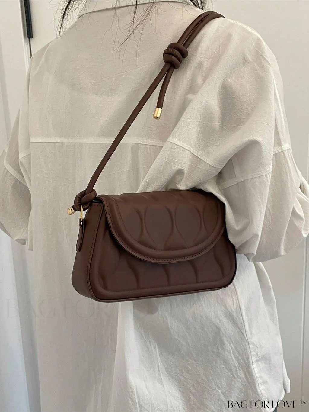 BagForLove - Black PU Flap Bag: Sleek & Compact Baguette with Minimalist Appeal