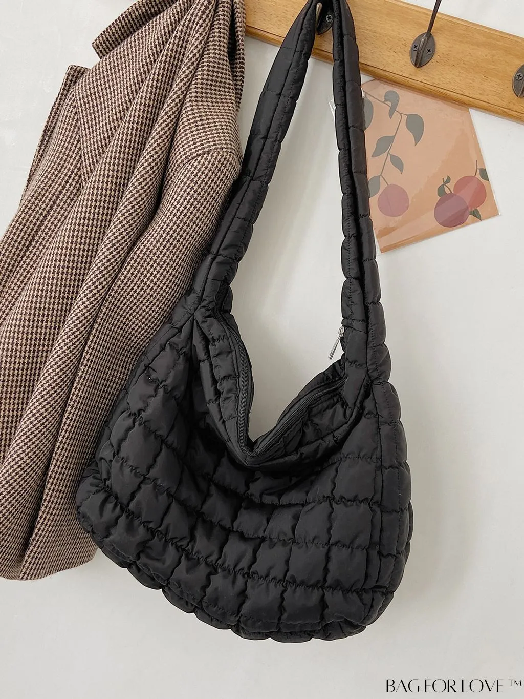 BagForLove - Chic Quilted Hobo Bag with Elegant Detailing