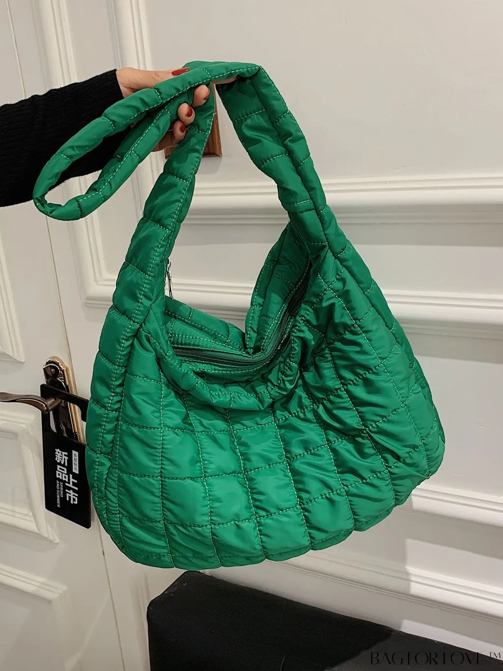 BagForLove - Chic Quilted Hobo Bag with Elegant Detailing