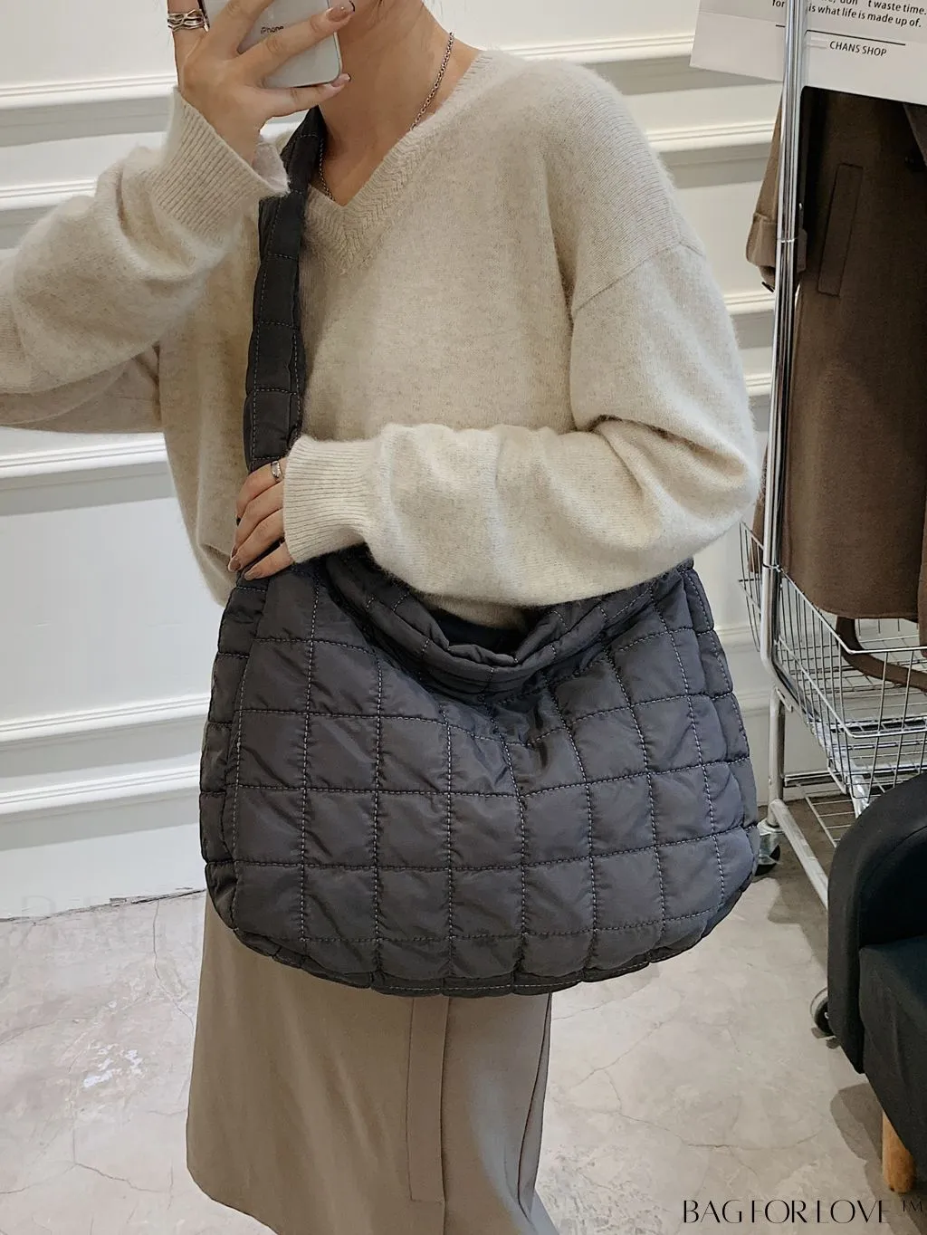 BagForLove - Chic Quilted Hobo Bag with Elegant Detailing