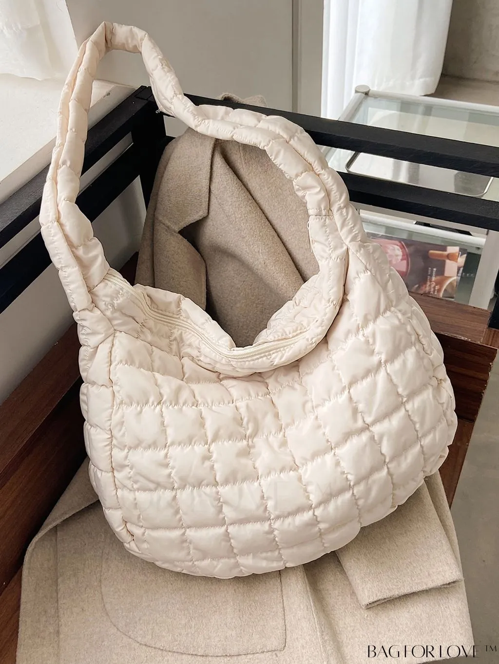 BagForLove - Chic Quilted Hobo Bag with Elegant Detailing
