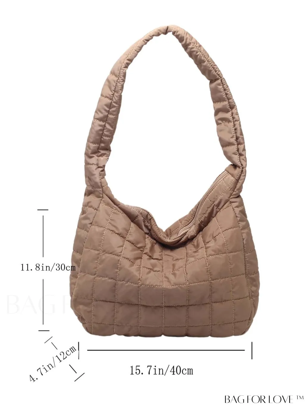 BagForLove - Chic Quilted Hobo Bag with Elegant Detailing