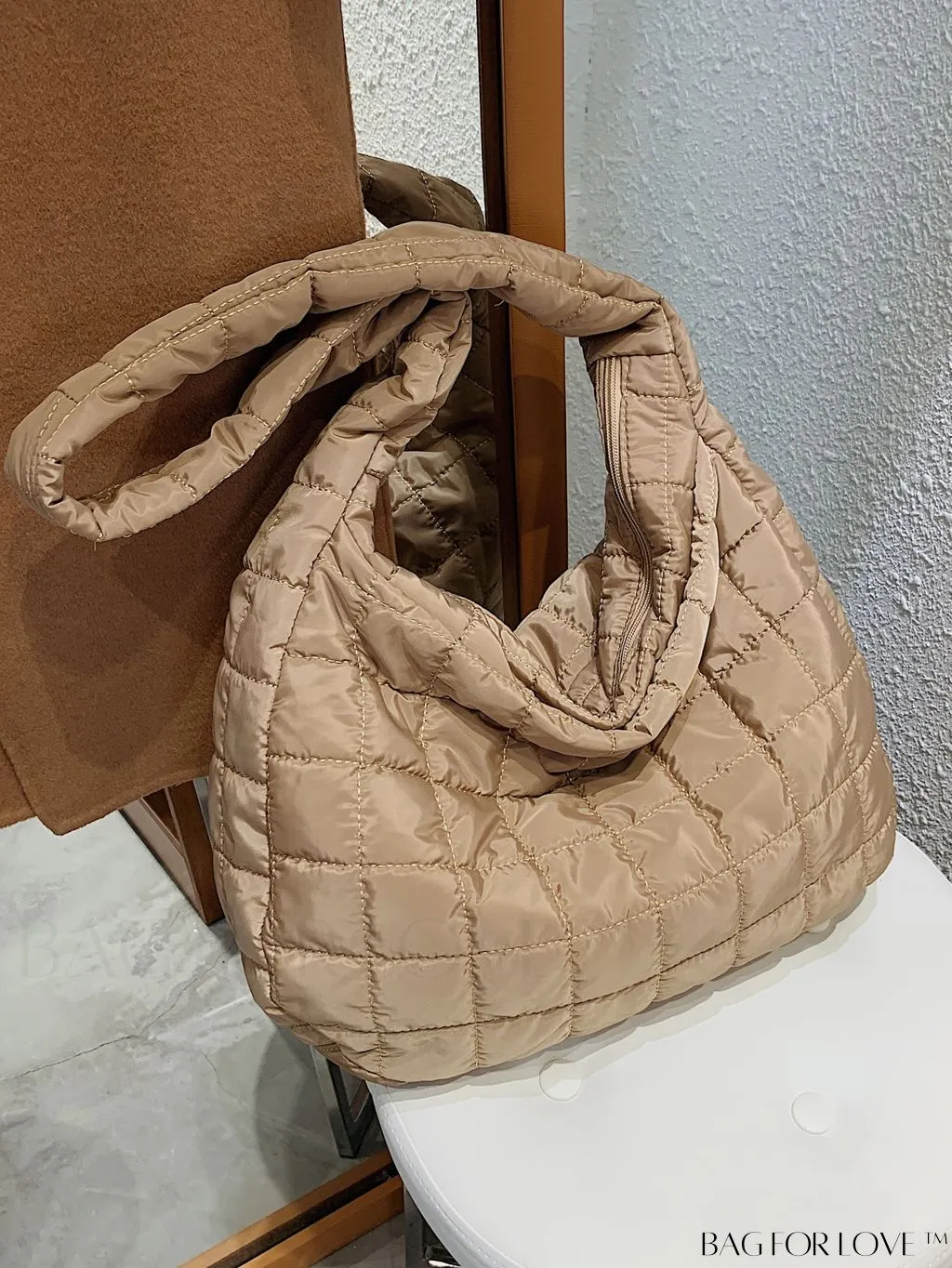 BagForLove - Chic Quilted Hobo Bag with Elegant Detailing