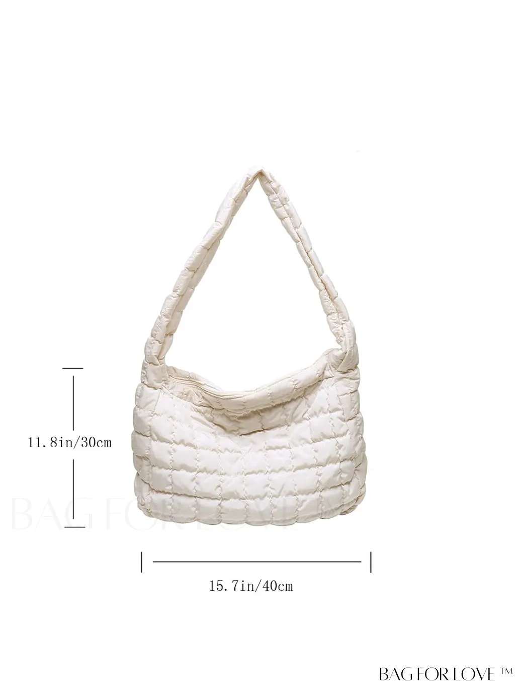 BagForLove - Chic Quilted Hobo Bag with Elegant Detailing