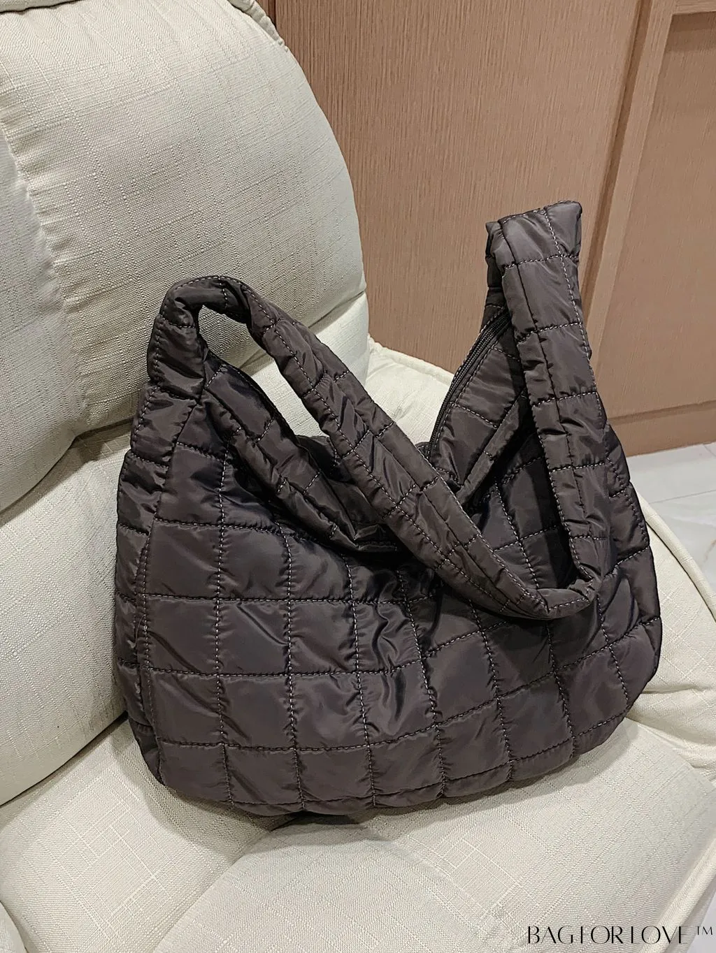 BagForLove - Chic Quilted Hobo Bag with Elegant Detailing