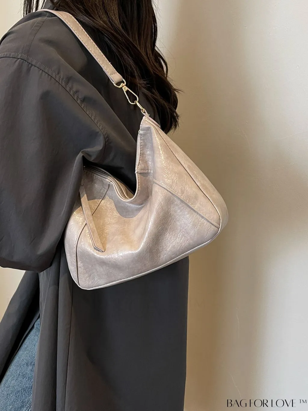 BagForLove - Classic PU Shoulder Bag - Sleek, Solid Color Underarm Purse