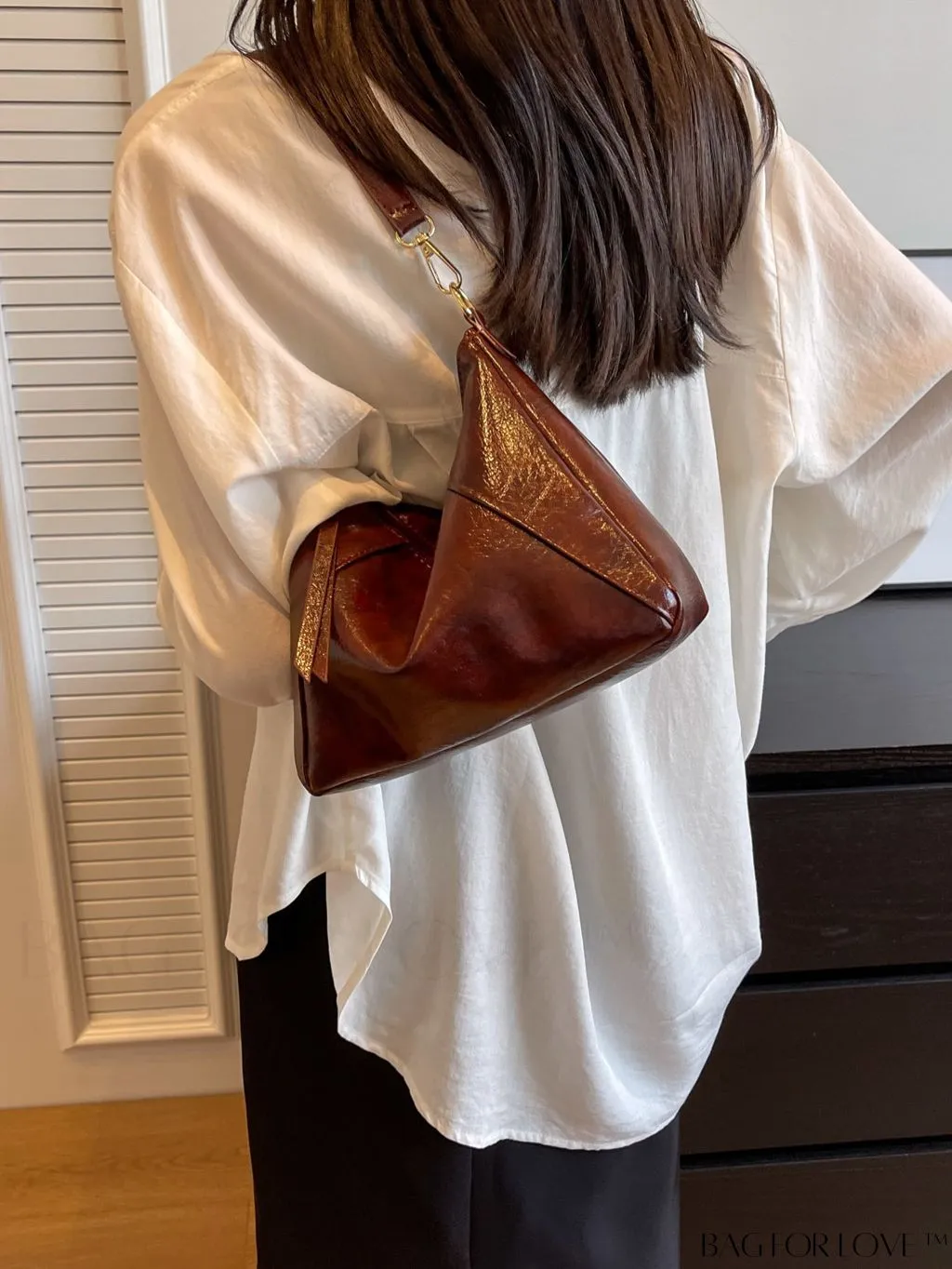 BagForLove - Classic PU Shoulder Bag - Sleek, Solid Color Underarm Purse
