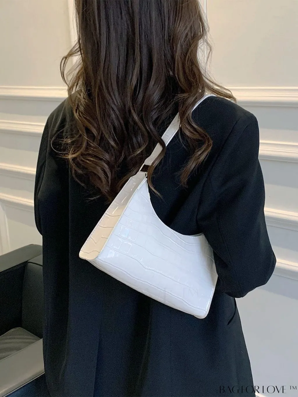 BagForLove - Embossed Crocodile Shoulder Bag