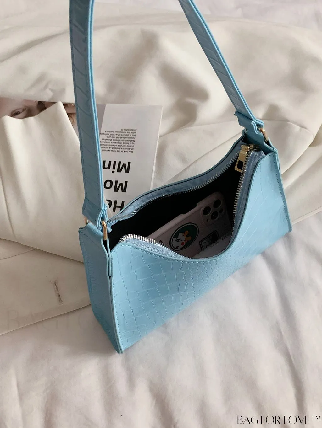 BagForLove - Embossed Crocodile Shoulder Bag