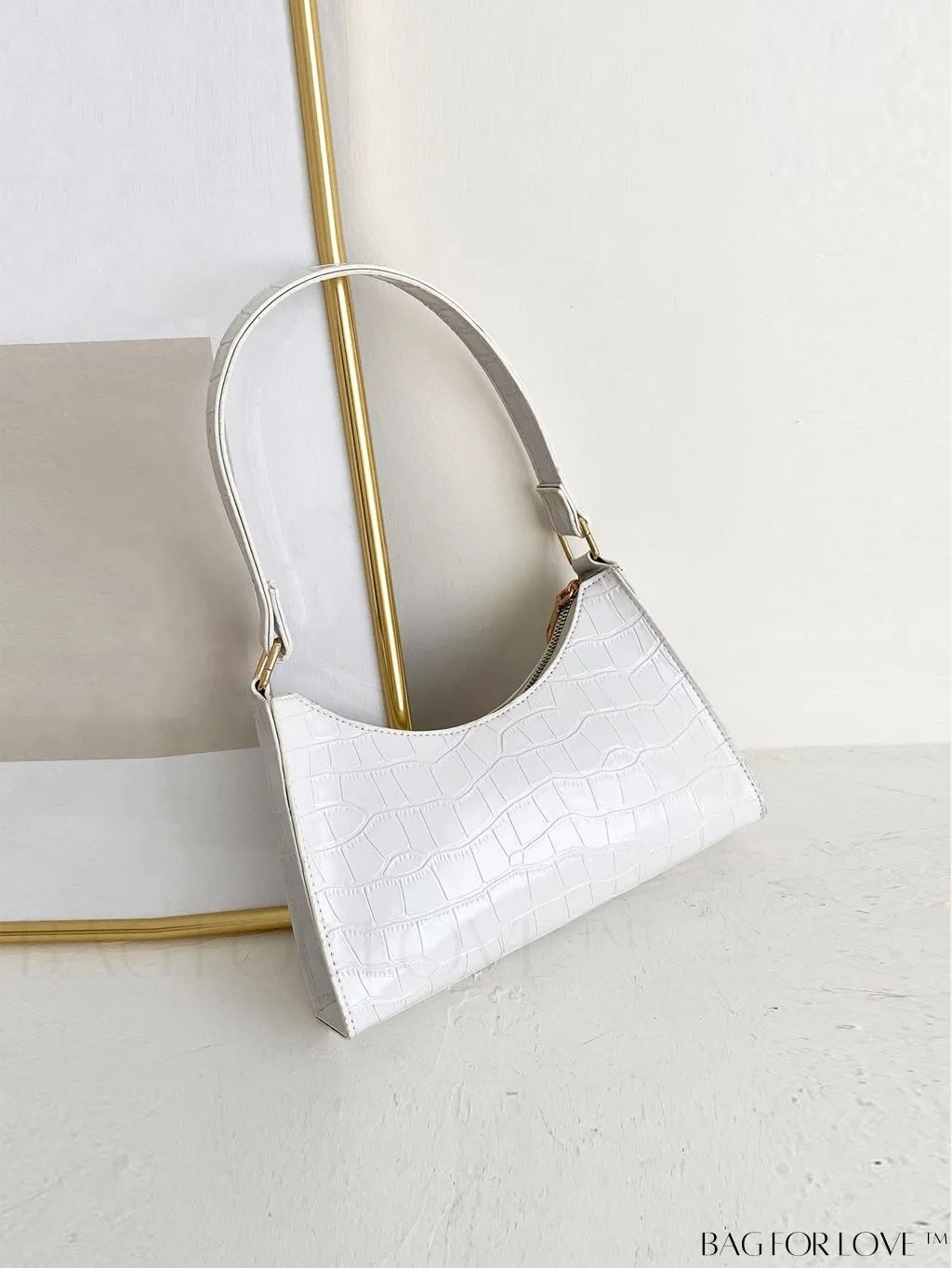 BagForLove - Embossed Crocodile Shoulder Bag