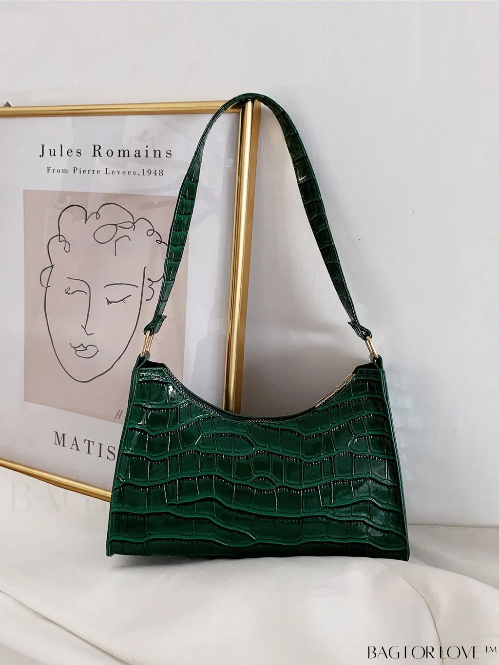 BagForLove - Embossed Crocodile Shoulder Bag