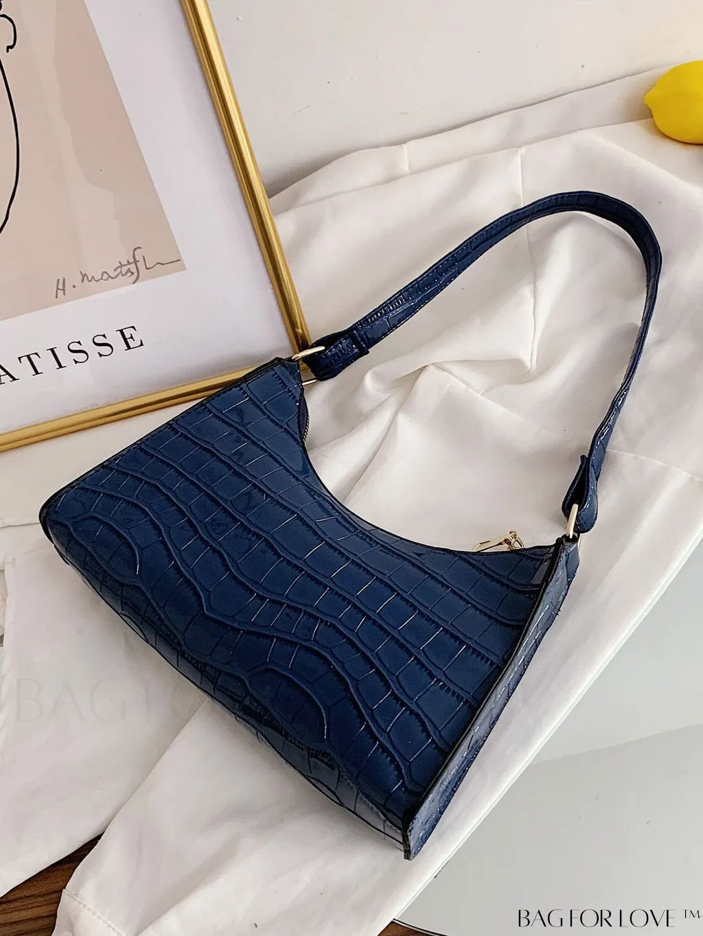 BagForLove - Embossed Crocodile Shoulder Bag