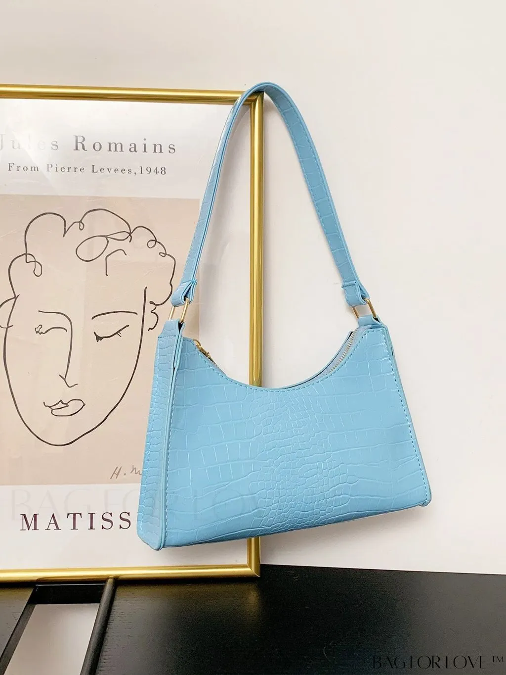 BagForLove - Embossed Crocodile Shoulder Bag