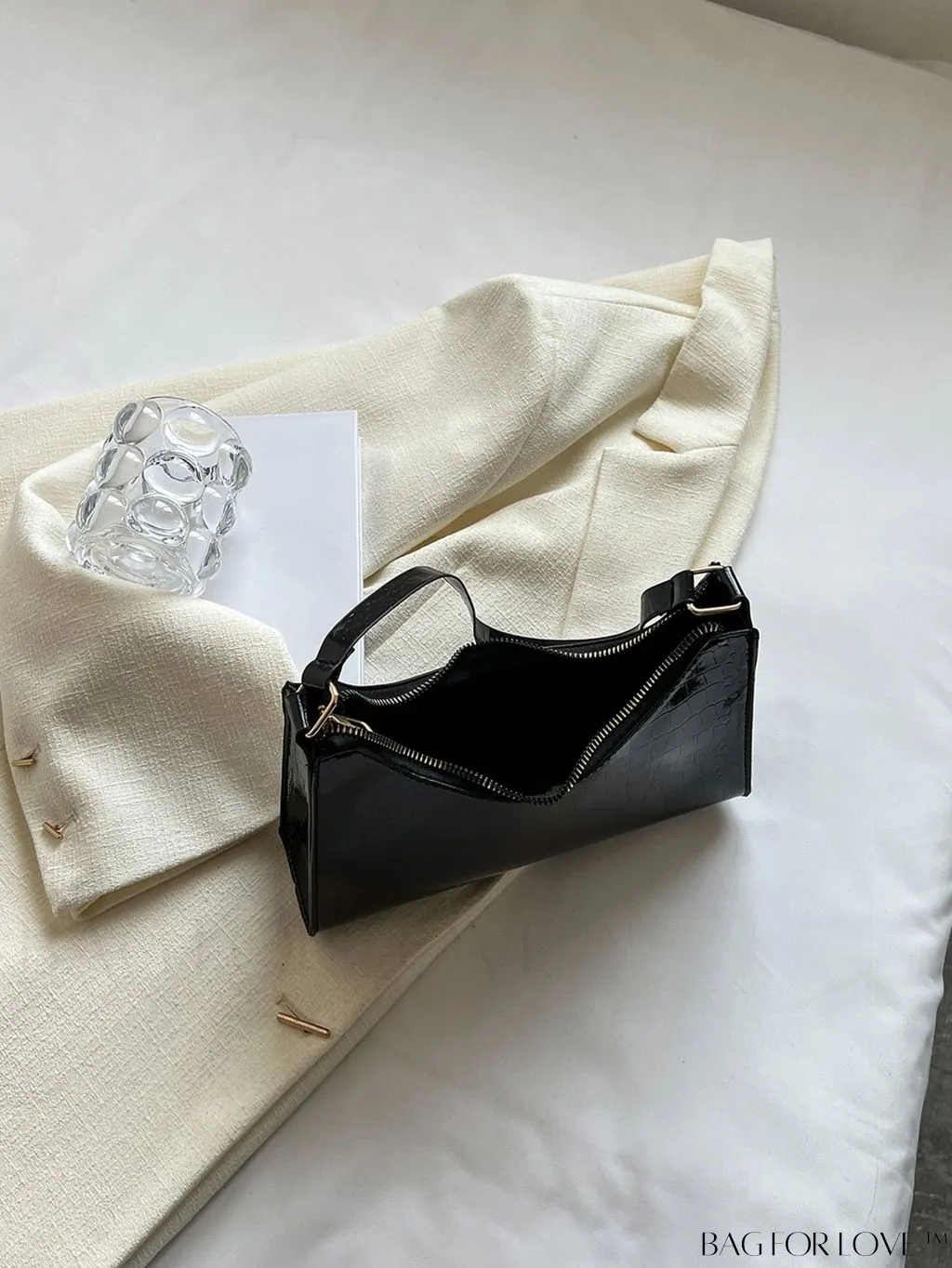 BagForLove - Embossed Crocodile Shoulder Bag