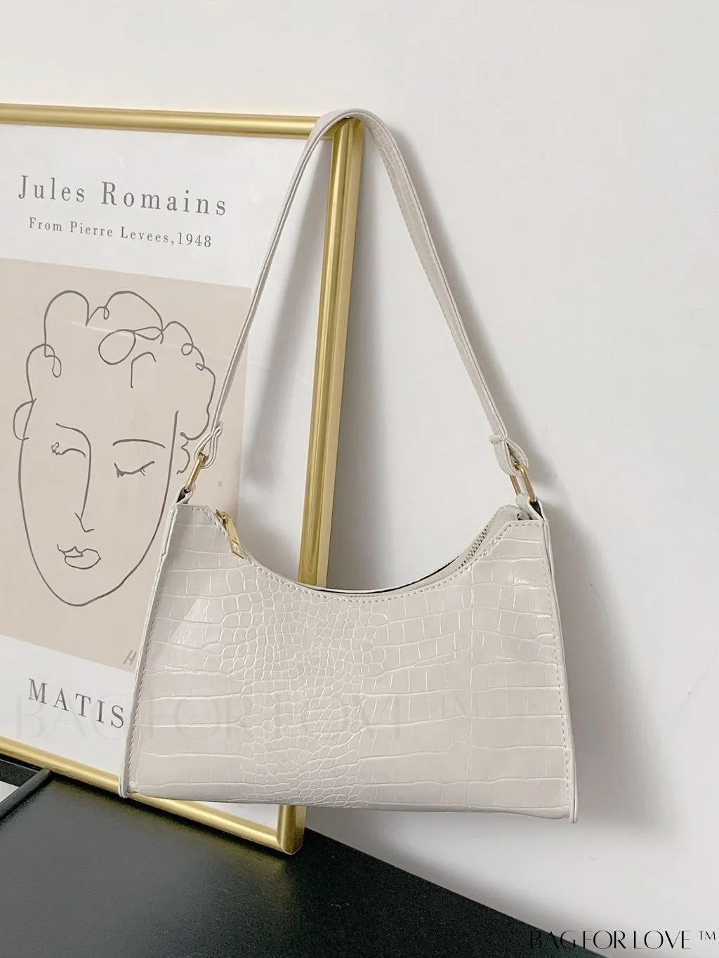 BagForLove - Embossed Crocodile Shoulder Bag
