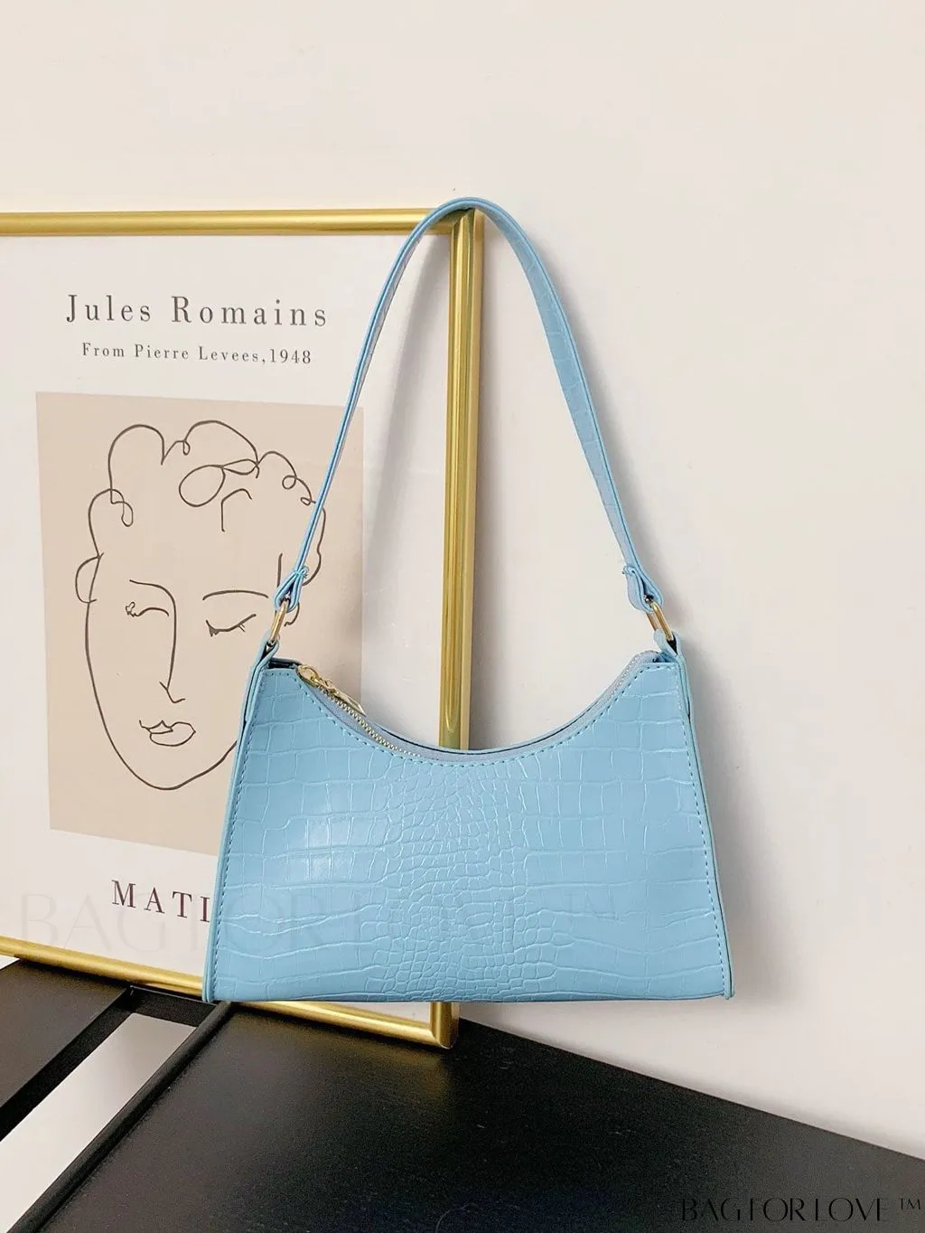 BagForLove - Embossed Crocodile Shoulder Bag