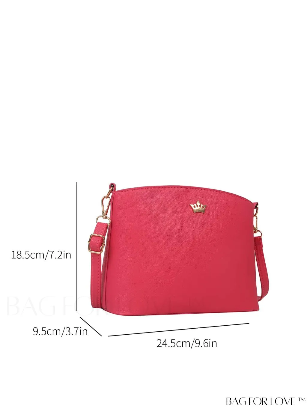 BagForLove - Pink PU Crossbody Bag: Sleek & Elegant