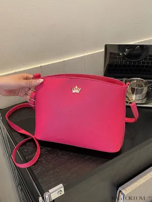 BagForLove - Pink PU Crossbody Bag: Sleek & Elegant