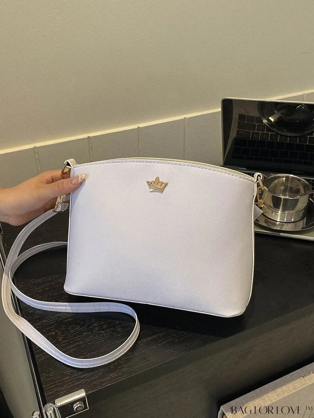 BagForLove - Pink PU Crossbody Bag: Sleek & Elegant
