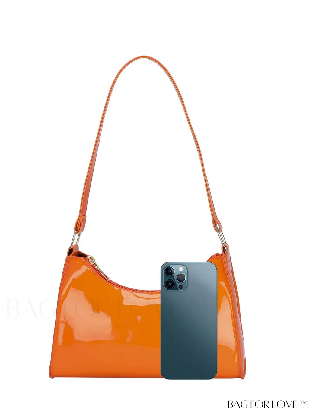 BagForLove - Sleek Patent Leather Baguette Handbag