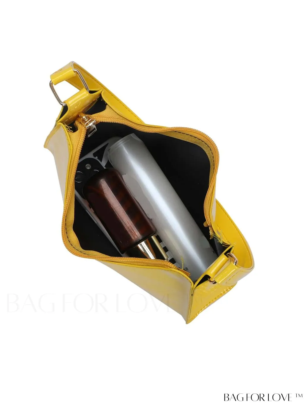 BagForLove - Sleek Patent Leather Baguette Handbag