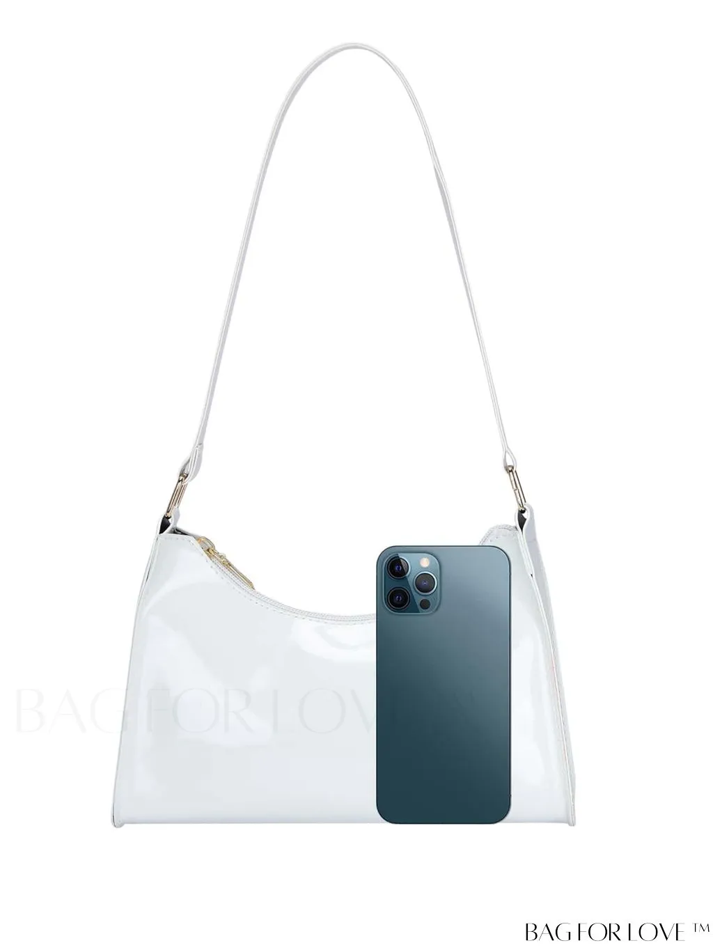 BagForLove - Sleek Patent Leather Baguette Handbag